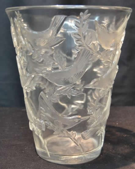 Rene Lalique Vase Grives