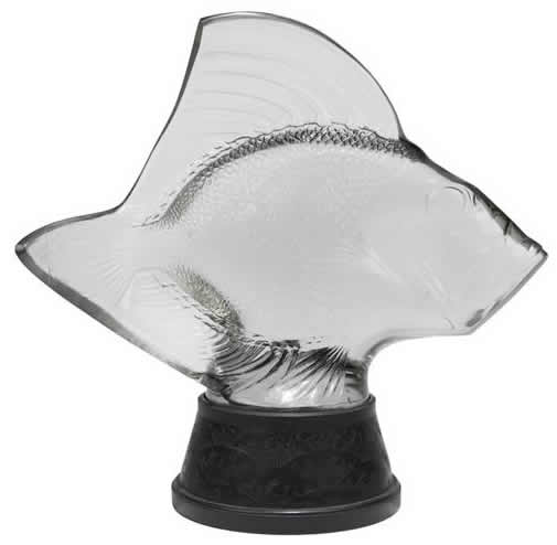 Rene Lalique Decoration Gros Poissons Vagues