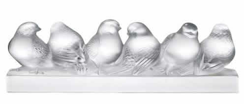 Rene Lalique Groupe De Six Moineaux Decoration