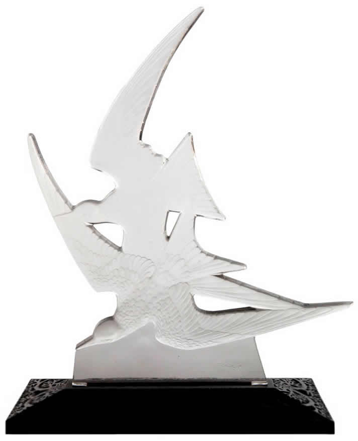 Rene Lalique Decoration Hirondelles
