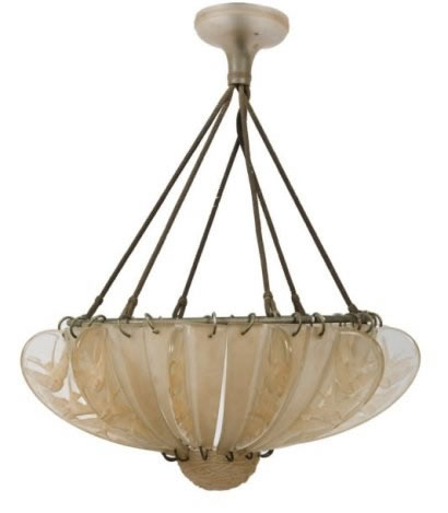 Rene Lalique Hirondelles Chandelier