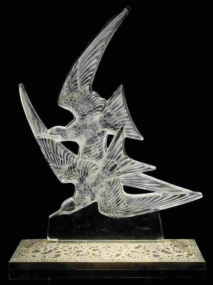 Rene Lalique Decoration Hirondelles