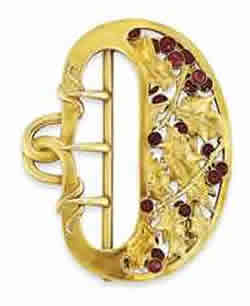 Rene Lalique Holly And Red Berries Buckle
