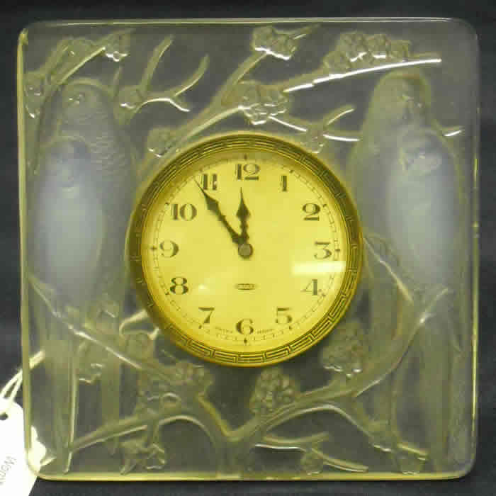 Rene Lalique Clock Inseparables