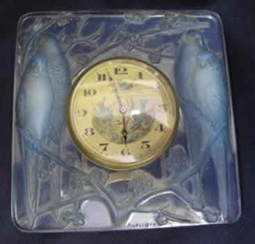 Rene Lalique Clock Inseparables
