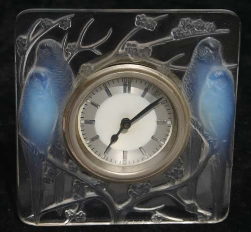 Rene Lalique Clock Inseparables