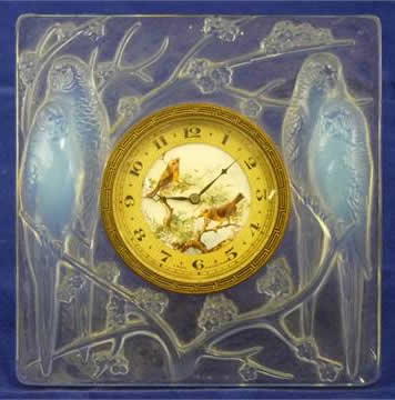 Rene Lalique Travel Clock Inseparables