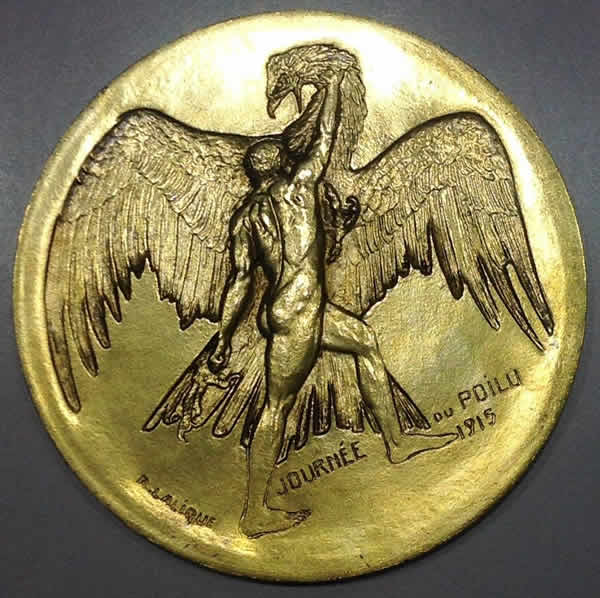 Rene Lalique Journee du Poilu 1915 Medal