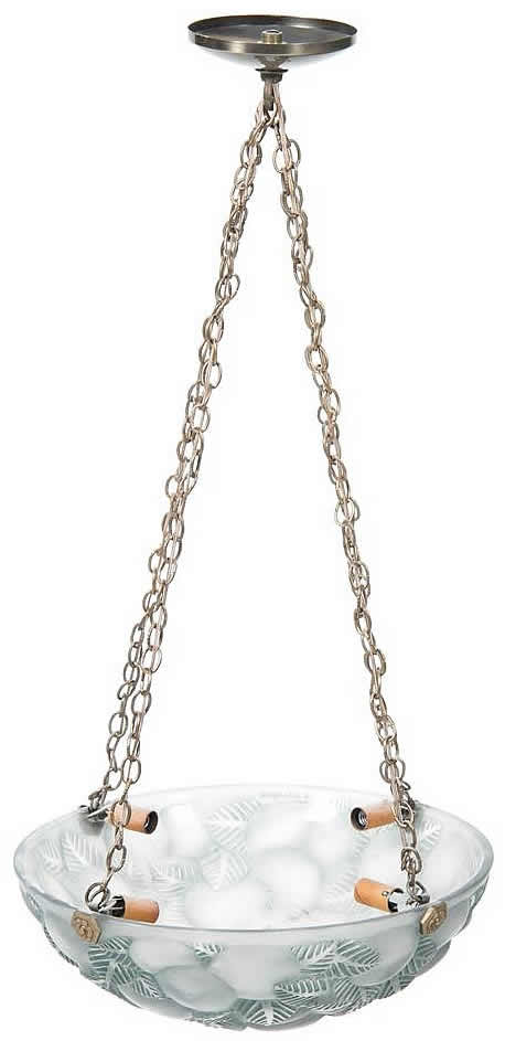 Rene Lalique Chandelier Lausanne