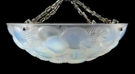 Rene Lalique Hanging Light Fixture Lausanne