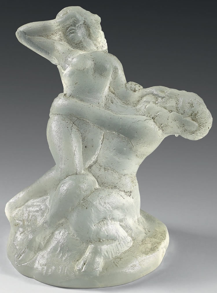 Rene Lalique Le Baiser Du Faune-2 Cire Perdue Statue