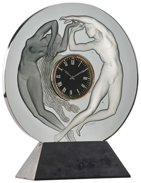 Rene Lalique Clock Le Jour et La Nuit