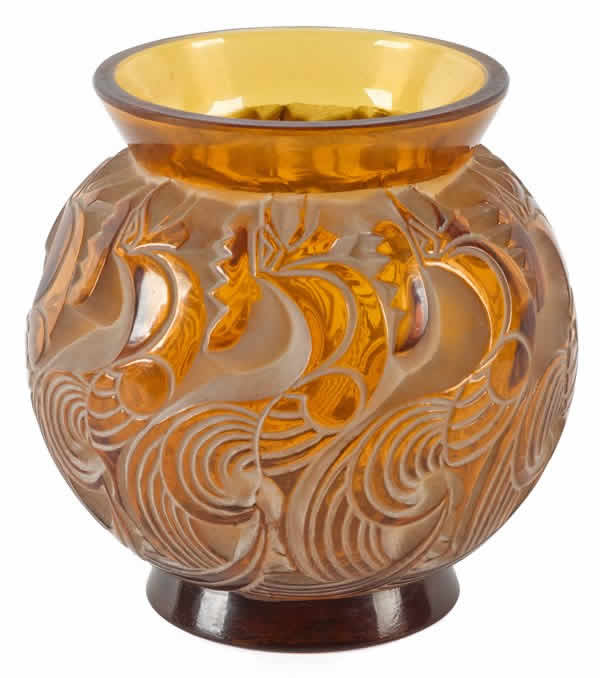 Rene Lalique Vase Le Mans