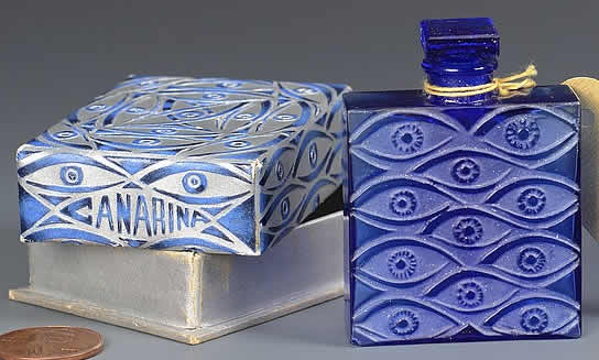 Rene Lalique Perfume Bottle Les Yeux Bleus
