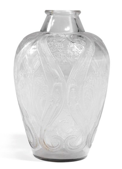 Rene Lalique Vase Lezards Et Bluets
