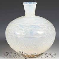 Rene Lalique Vase Lievres
