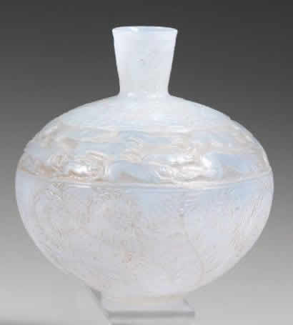 Rene Lalique Vase Lievres