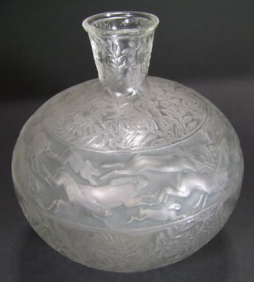 Rene Lalique Vase Lievres