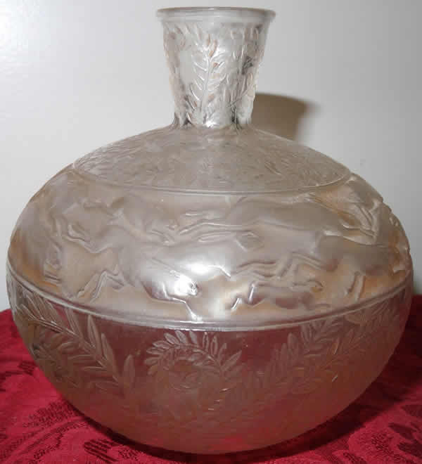 Rene Lalique Vase Lievres