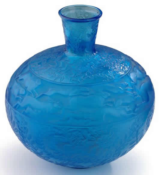 Rene Lalique Vase Lievres