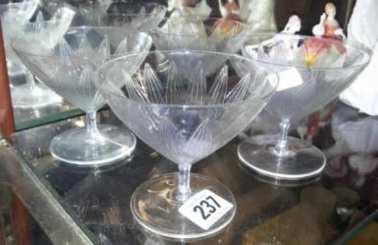 Rene Lalique Champagne Glass Lotus