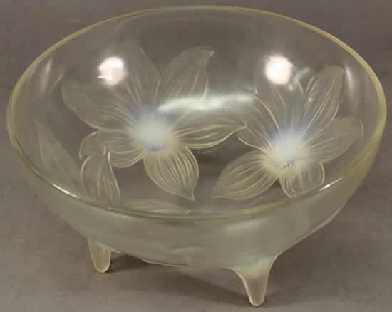 Rene Lalique Footed Bowl Lys