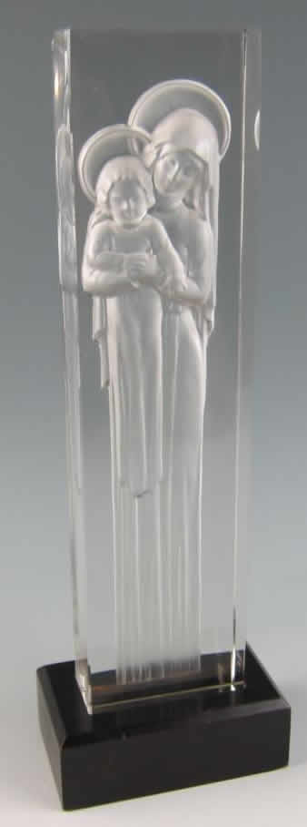 Rene Lalique Statue Madonna and Child