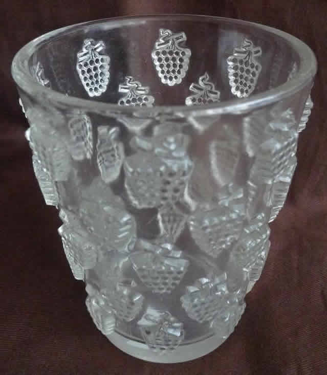Rene Lalique Vase Malaga