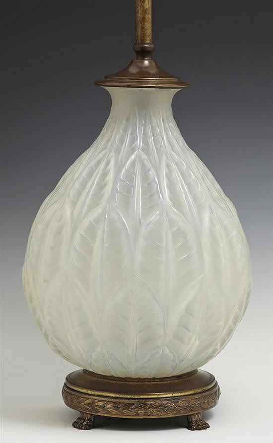 Rene Lalique Malesherbes Vase Lamp