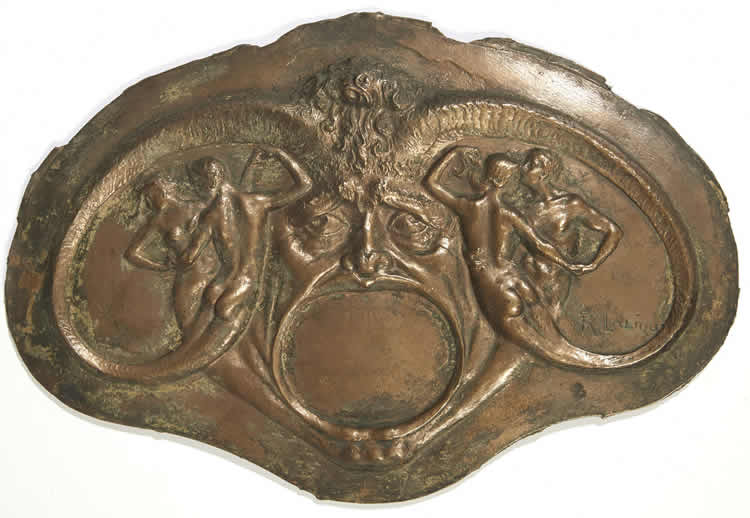 Rene Lalique Masque Avec Couples De Tritons Matrix