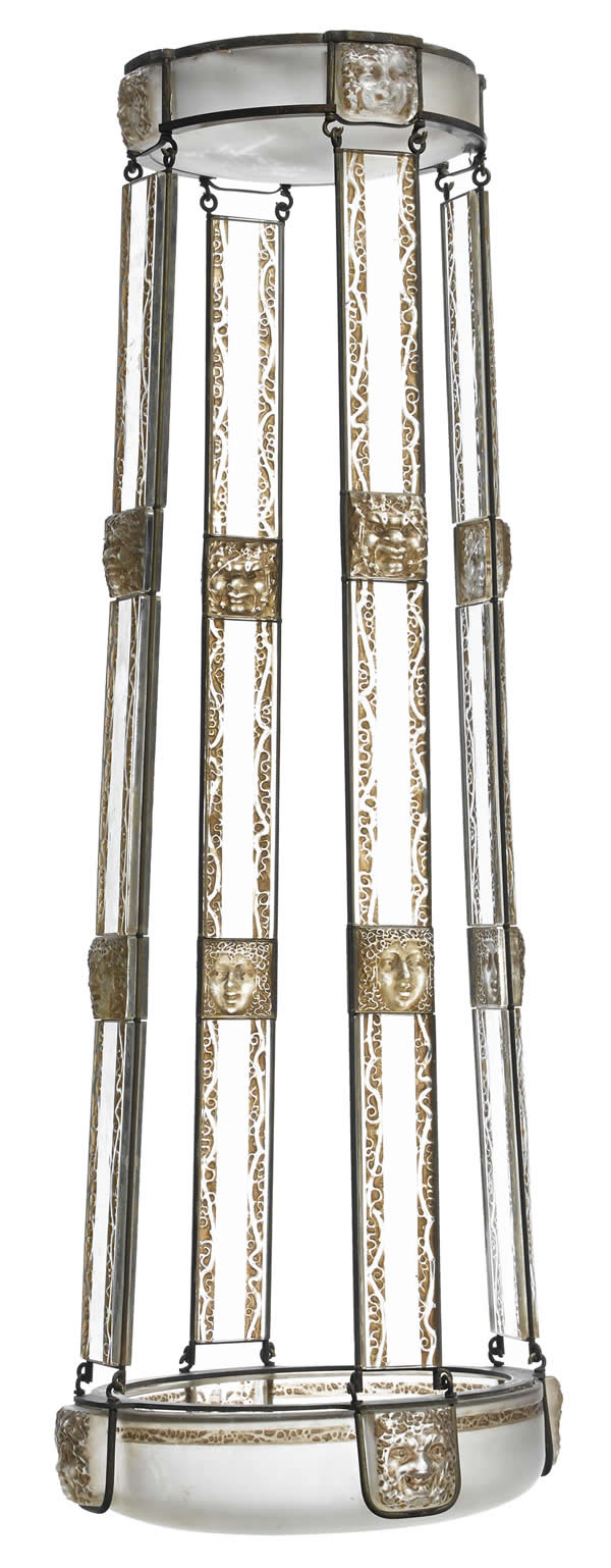 Rene Lalique Light Fixture Masques