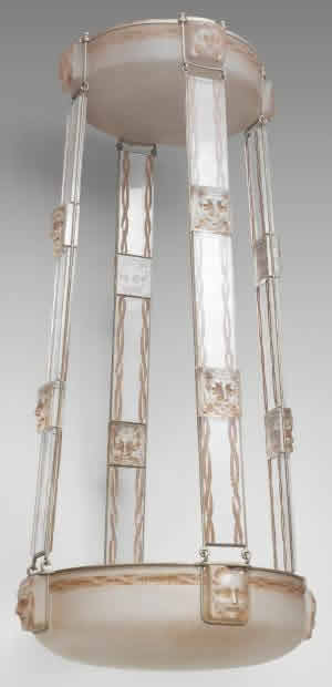 Rene Lalique Masques Chandelier