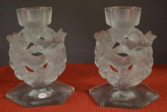 Rene Lalique Candlestick Mesanges