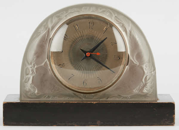 Rene Lalique Clock Moineaux