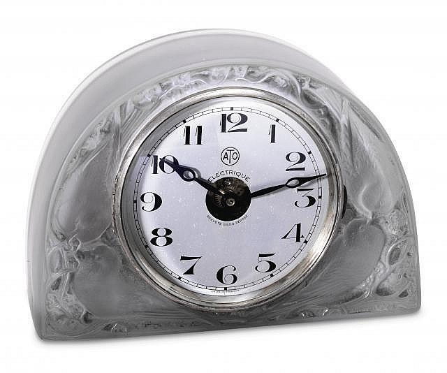 Rene Lalique Clock Moineaux