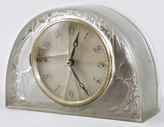 Rene Lalique Clock Moineaux