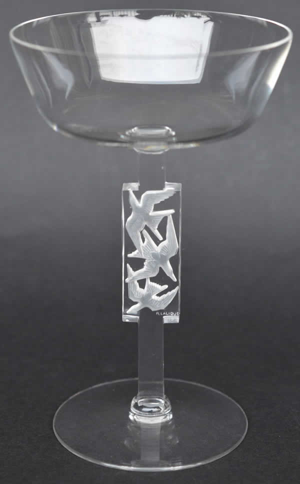 Rene Lalique Champagne Glass Mouettes