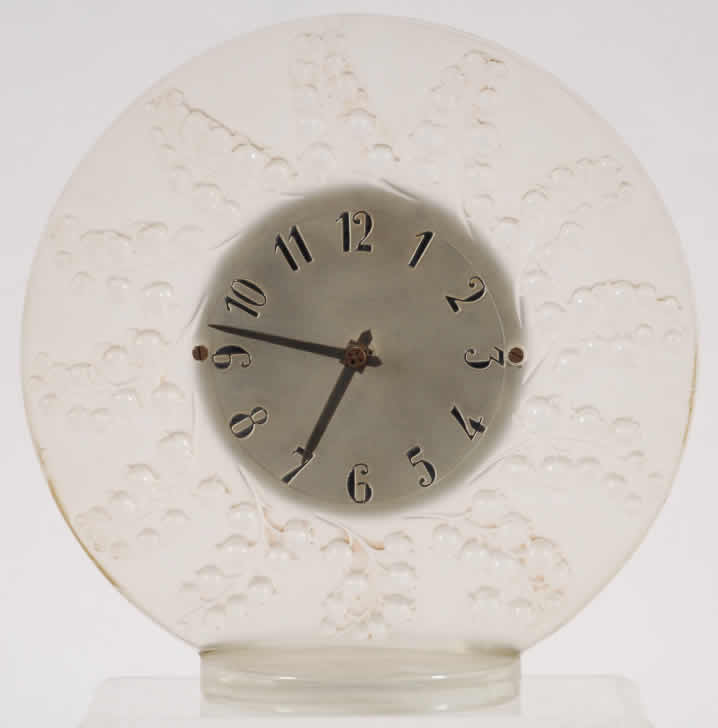 Rene Lalique Clock Muguet