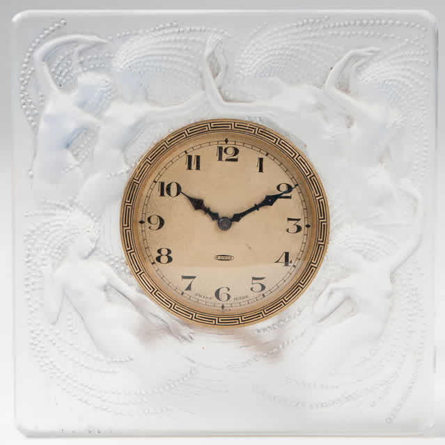 Rene Lalique Clock Naiades