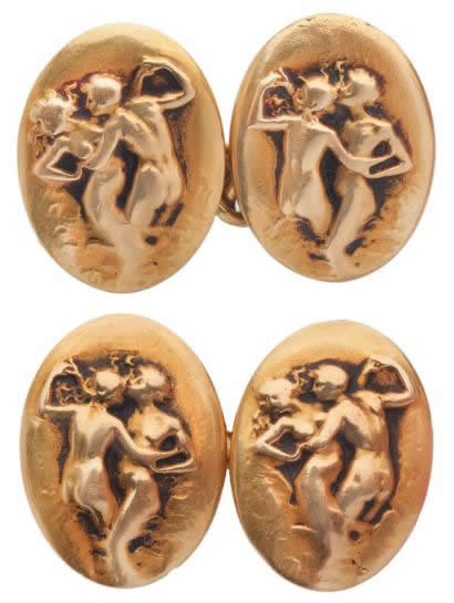 Rene Lalique Naiades Et Tritons Cufflink