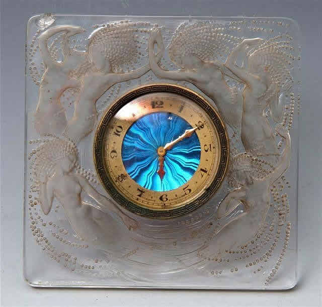 Rene Lalique Clock Naiades