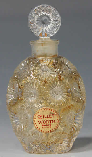 Rene Lalique Perfume Bottle Oeillet