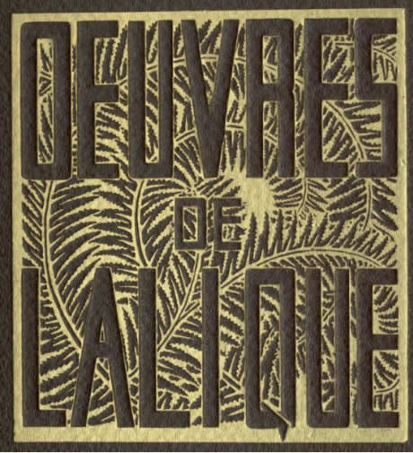 Rene Lalique Catalogue Oeuvres De Lalique 1932