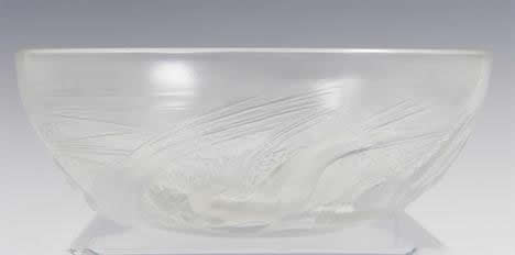 Rene Lalique Opalescent Bowl Ondines