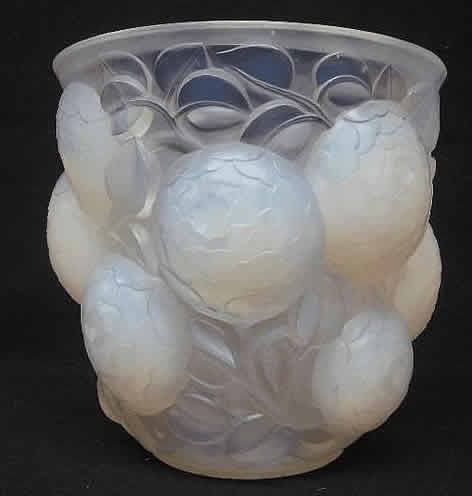 Rene Lalique Opalescent Vase Oran