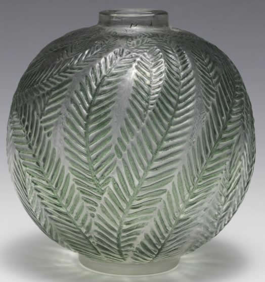 Rene Lalique Vase Palmes