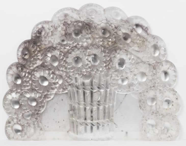 Rene Lalique Mirror Fronton Panier De Fleurs