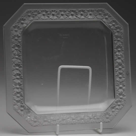 Rene Lalique Square Plate Paquerettes