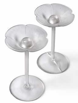 Rene Lalique Candlestick Pavot