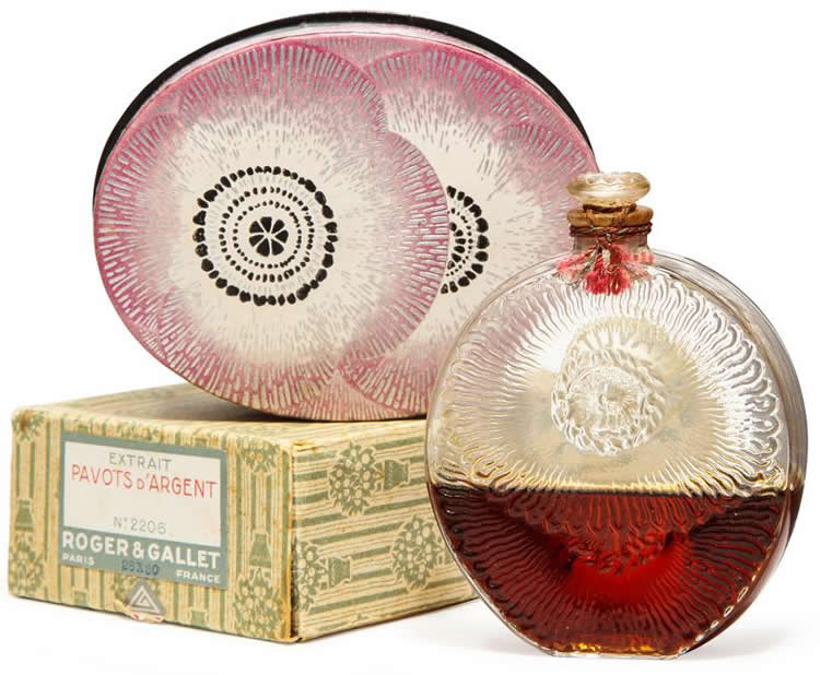 Rene Lalique Flacon Pavots d'Argent